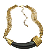 Blu Bijoux Tribal Horn Necklace